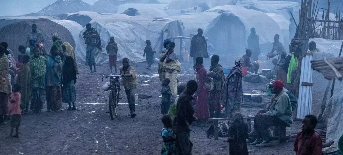 Internally displaced persons (IDPs) at Loda IDP camp in Fataki, Ituri Province, Democratic Republic of the Congo.