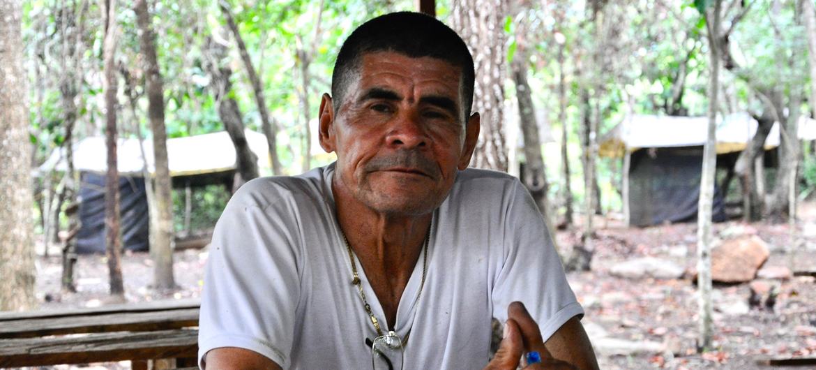 Félix Arango, a 64-year-old former FARC combatant, was one of Professor Aldo Rincón's guides at the ETCR in Tierra Grata.