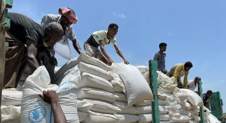 World Food Programme (WFP) convoys loaded with relief and nutritious foods stand by to deliver to communities in Ethiopia’s Tigray and Afar. World Food Programme (WFP) convoys loaded with relief and nutritious foods stand by to deliver to communities in Ethiopia’s Tigray and Afar.