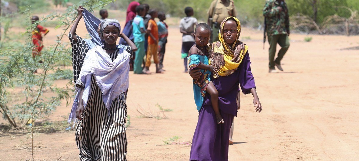 Somali refugees at Dadaab camp, located in Kenya.