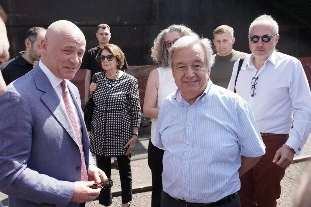 UN Secretary General Antonio Guterres with the Mayor of Odessa Gennady Trukhanov UN Secretary General Antonio Guterres with the Mayor of Odessa Gennady Trukhanov