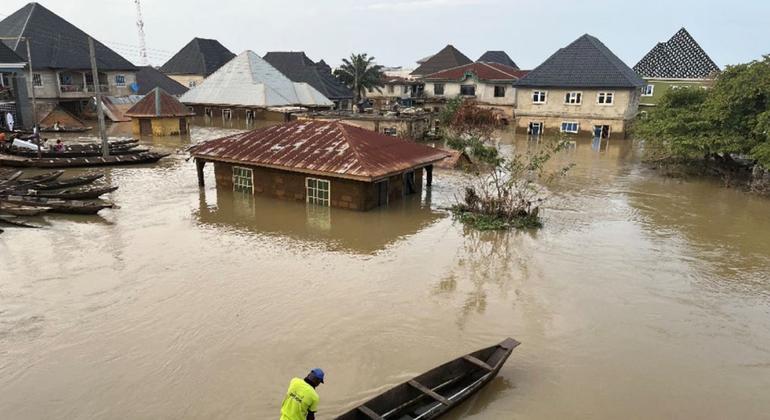 A flooded area of Anambra State, Nigeria on 28 October, 2022