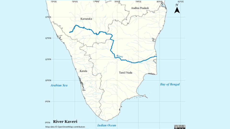 the Cauvery River dispute between the neighboring states of Karnataka and Tamil Nadu.